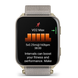 Смарт-часы Garmin Venu X1 золотистые с титановой задней крышкой и нейлоновым ремешком цвета французского серого