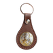 Брелок кожаный с иконой Владимирская Богоматерь серебряная с позолотой 1
