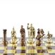 S11CBRO Manopoulos Greek Roman Period chess set with gold-bronze chessmen / Brown chessboard 44cm 3