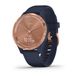 Смарт годинник Vivomove 3S зі сталевим безелем кольору "рожеве золото", темно-синім корпусом та ремінцем 1