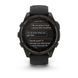 Смарт-годинник Garmin Fenix 8 &ndash; 47 мм, Solar Sapphire, титан з DLC-покриттям Carbon Gray та силіконовим ремінцем чорного/сірого кольору