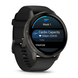 Смарт-годинник Garmin Venu 4 (45 мм) сланцевий із чорним силіконовим ремінцем