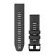 Ремінець Garmin QuickFit 26 для годинників Fenix 5X/6X/7X, Epix 2 Pro 51 мм, Tactix, Quatix, Foretrex, Descent кольору сірий графіт