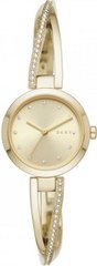 Часы наручные женские DKNY NY2830 кварцевые, с фианитами, цвет желтого золота, США