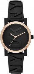 Часы наручные женские DKNY NY2727 кварцевые, черные, каучуковый ремешок, США