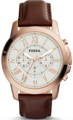 Часы наручные мужские FOSSIL FS4991 кварцевые, кожаный ремешок, США, УЦЕНКА