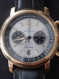 Часы-хронограф наручные мужские Aerowatch 92921 R802 механические, розовое золото 18 карат