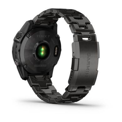 Смарт-годинник Garmin Fenix 7 Sapphire Solar титановий сірий DLC з сірим титановим DLC браслетом
