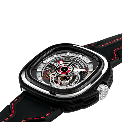 Часы наручные мужские SEVENFRIDAY SF-S3/01 с автоподзаводом, Швейцария (дизайн напоминает сайлентблок)