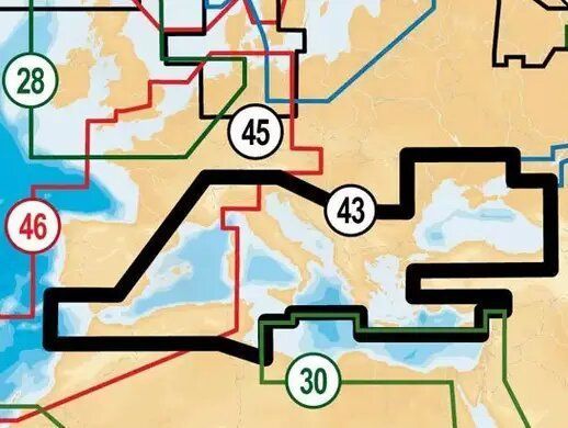 Карта Navionics Gold "Дніпро, Середземне та Чорне море"
