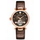 Часы наручные женские Claude Bernard 85022 37R BRPR, автоматика с отрытым балансом, коричневый кожаный ремешок 1