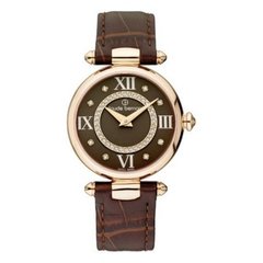Часы наручные женские Claude Bernard 20501 37R BRPR1, кварцевые, камни Swarovski, коричневый кожаный ремешок