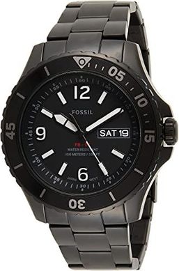 Годинники наручні чоловічі FOSSIL FS5688 кварцові, на браслеті, чорні, США