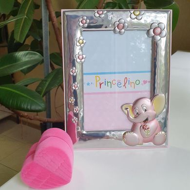 Рамка зі срібла дитяча подарункова для дівчинки Слоненя