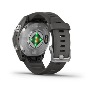 Смарт-годинник Garmin Fenix 7S Pro - Solar Edition - сріблястий з графітовим ремінцем