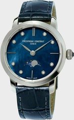 Часы наручные женские с бриллиантами FREDERIQUE CONSTANT SLIMLINE LADIES MOONPHASE FC-206MPND1S6
