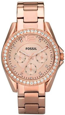 Годинники наручні жіночі FOSSIL ES2811 кварцові, з фіанітами, колір рожевого золота, США