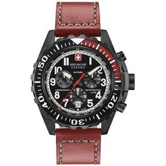 Часы наручные мужские Swiss Military-Hanowa 06-4304.13.007 кварцевые, красный ремешок из кожи, Швейцария