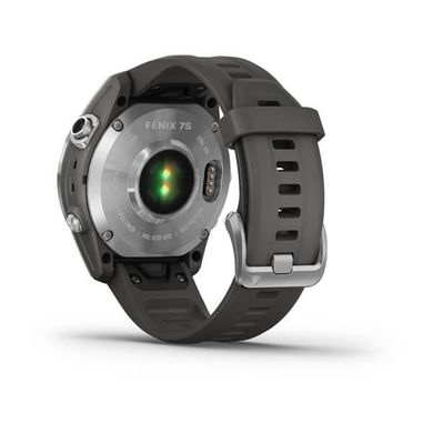 Смарт-годинник Garmin Fenix 7S сріблястий з ремінцем сірий графіт