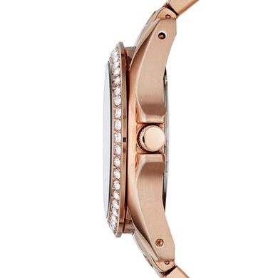 Часы наручные женские FOSSIL ES2811 кварцевые, с фианитами, цвет розового золота, США