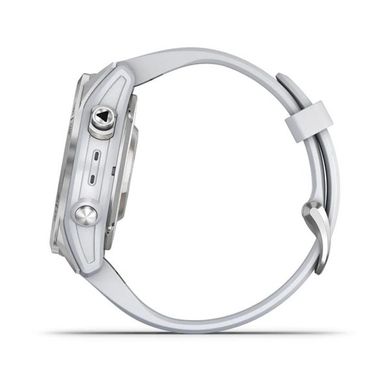Смарт-часы Garmin Epix Pro (Gen 2) - Standard Edition 42 mm - серебристые с ремешком цвета молочного кварца