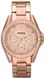 Часы наручные женские FOSSIL ES2811 кварцевые, с фианитами, цвет розового золота, США 1