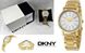 Часы наручные женские DKNY NY2417 кварцевые, с фианитами, цвет желтого золота, США 6