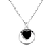Колье серебряное Сердечко с цветной эмалью на тоненькой цепочке 2
