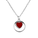 Колье серебряное Сердечко с цветной эмалью на тоненькой цепочке 1