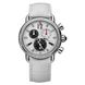 Часы-хронограф наручные женские Aerowatch 81940 AA03DIA кварцевые, с бриллиантами, белый кожаный ремешок 1