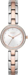 Часы наручные женские DKNY NY2827 кварцевые, с фианитами, цвет розового золота, США