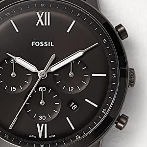 Годинники наручні чоловічі FOSSIL FS5535 кварцові, каучуковий ремінець, чорні, США