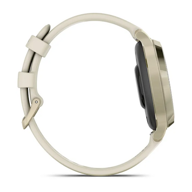 Смарт-часы Garmin Lily 2 Active в цвете лунное золото с силиконовым ремешком цвета слоновой кости