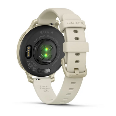 Смарт-часы Garmin Lily 2 Active в цвете лунное золото с силиконовым ремешком цвета слоновой кости