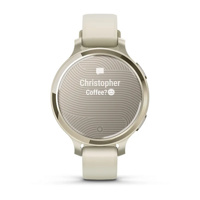 Смарт-часы Garmin Lily 2 Active в цвете лунное золото с силиконовым ремешком цвета слоновой кости