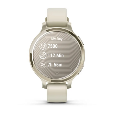 Смарт-часы Garmin Lily 2 Active в цвете лунное золото с силиконовым ремешком цвета слоновой кости
