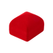 Футляр для ювелірних прикрас квадрат червоний оксамит 1