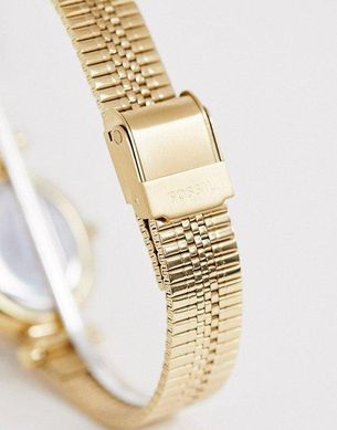 Часы наручные женские FOSSIL ES4645 кварцевые, на браслете, цвет желтого золота, США