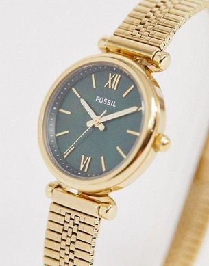 Часы наручные женские FOSSIL ES4645 кварцевые, на браслете, цвет желтого золота, США