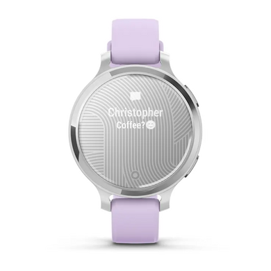Смарт-часы Garmin Lily 2 Active серебристые с силиконовым ремешком цвета фиолетовый жасмин