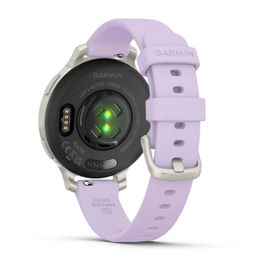 Смарт-часы Garmin Lily 2 Active серебристые с силиконовым ремешком цвета фиолетовый жасмин