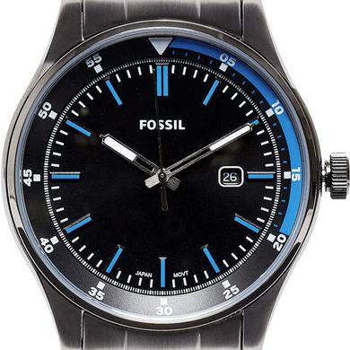 Часы наручные мужские FOSSIL FS5532 кварцевые, на браслете, серые, США