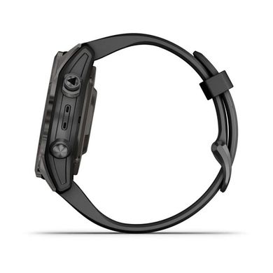 Смарт-часы Garmin Epix Pro (Gen 2) - Sapphire Edition 42 mm - темно-серый титан DLC Carbon с черным ремешком