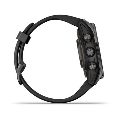 Смарт-часы Garmin Epix Pro (Gen 2) - Sapphire Edition 42 mm - темно-серый титан DLC Carbon с черным ремешком