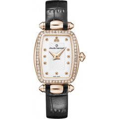 Часы наручные женские Claude Bernard 20211 37RP AIR, кварц, с розовым покрытием PVD и камнями Swarovski