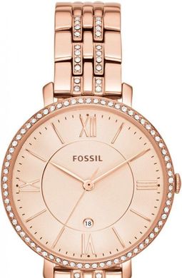 Часы наручные женские FOSSIL ES3546 кварцевые, с фианитами, цвет розового золота, США