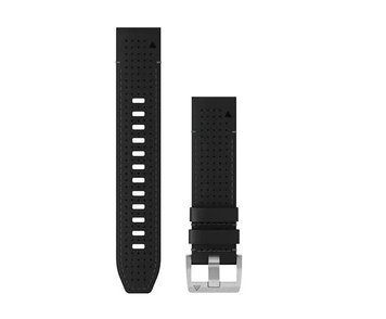 Шкіряний/каучуковий ремінець Garmin QuickFit 22 для годинників Epix, Fēnix, Instinct та інших, чорний/зелений