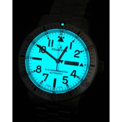 Швейцарские часы наручные мужские FORTIS 647.11.42 SI.02 на каучуковом ремешке, механика с автоподзаводом