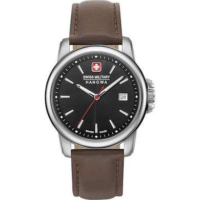 Часы наручные мужские Swiss Military-Hanowa 06-4230.7.04.007 кварцевые, коричневый ремешок из кожи, Швейцария