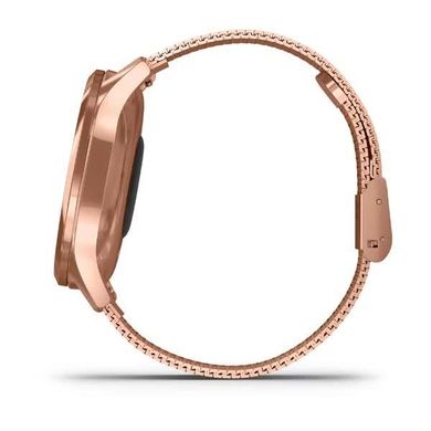 Смарт-годинник Garmin Vivomove Luxe рожеве золото 18K PVD з ремінцем "меланська петля"